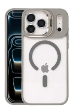 Joko Apple iPhone 17 Pro Remim Lensli Magsafe Standlı Kapak - Titan Gri