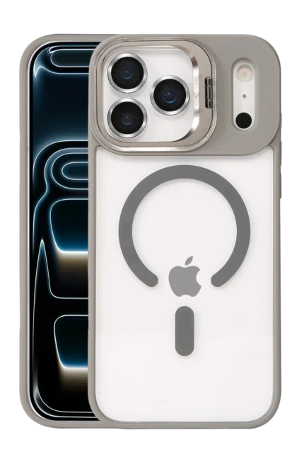 Joko Apple iPhone 17 Pro Remim Lensli Magsafe Standlı Kapak - Titan Gri