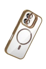 Joko Apple iPhone 17 Remim Lensli Magsafe Standlı Kapak - Kahverengi - Görsel 3