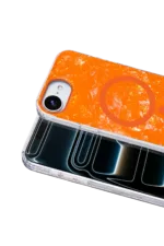 Onegif Apple iPhone 17E Mila Dalgalı Magsafe Kapak - Turuncu - Görsel 2