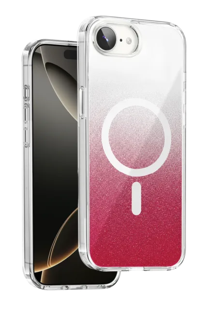 Onegif Apple iPhone 17E Sora Simli Magsafe Kapak - Kırmızı
