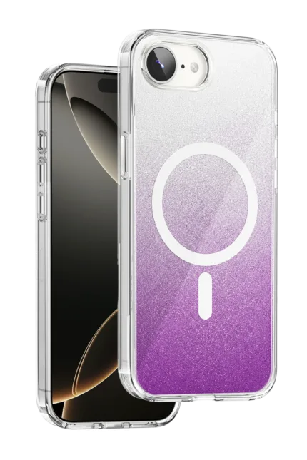 Onegif Apple iPhone 17E Sora Simli Magsafe Kapak - Mor