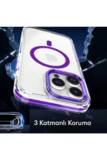 Joko Apple iPhone 14 Pro Bella Magsafe Kapak - Derin Mor - Görsel 5