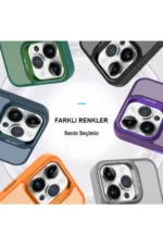 Joko Apple iPhone 14 Pro Kılıf Flet Lens Magsafe Kapak - Turuncu - Görsel 2