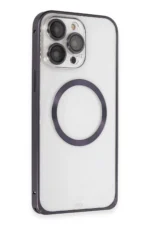 Joko Apple iPhone 14 Pro Kılıf Metal Bumper Magneticsafe Kapak - Derin Mor
