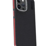 Joko Apple iPhone 15 Pro Kılıf Aramid 600D Kevlar Karbon Fiber Magsafe Kapak - Kırmızı