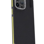 Joko Apple iPhone 15 Pro Kılıf Aramid 600D Kevlar Karbon Fiber Magsafe Kapak - Sarı