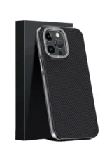 Joko Apple iPhone 15 Pro Max Kılıf Aramid 600D Kevlar Karbon Fiber Magsafe Kapak - Gri - Görsel 2