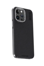 Joko Apple iPhone 15 Pro Max Kılıf Aramid 600D Kevlar Karbon Fiber Magsafe Kapak - Gri
