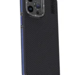 Joko Apple iPhone 15 Pro Max Kılıf Aramid 600D Kevlar Karbon Fiber Magsafe Kapak - Lacivert