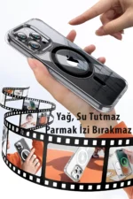 Joko Apple iPhone 15 Pro Max Kılıf Crystal Magsafe Kapak - Şeffaf - Görsel 3