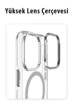 Joko Apple iPhone 15 Pro Max Kılıf Crystal Magsafe Kapak - Şeffaf - Görsel 4