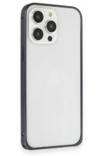 Joko Apple iPhone 15 Pro Max Kılıf Metal Bumper Magneticsafe Kapak - Lacivert - Görsel 3
