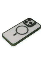 Joko Apple iPhone 15 Pro Max Kılıf Roblox Lens Magsafe Standlı Kapak - Koyu Yeşil - Görsel 4