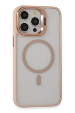 Joko Apple iPhone 15 Pro Max Kılıf Roblox Lens Magsafe Standlı Kapak - Pudra