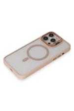 Joko Apple iPhone 15 Pro Max Kılıf Roblox Lens Magsafe Standlı Kapak - Pudra - Görsel 4