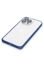 Joko Apple iPhone 15 Pro Max Metal Bumper Mat Kapak - Lacivert - Görsel 5