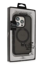 Joko Apple iPhone 15 Pro Max Zorda Airbag Magsafe Standlı Kapak - Siyah - Görsel 4