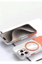 Joko Apple iPhone 15 Pro PC Suit Magsafe Kapak - Turuncu - Görsel 2