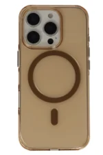 Joko Apple iPhone 16 Pro Max Gleam PC Sert Magsafe Kılıf - Şeffaf-Gold - Görsel 2