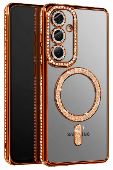 Uray store Samsung Galaxy A37 5G Joke Simli Magneticsafe Kılıf - Turuncu