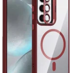 Joko Samsung Galaxy S24 FE Remim Lensli Magsafe Standlı Kapak - Bordo