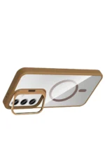 Joko Samsung Galaxy S24 FE Remim Lensli Magsafe Standlı Kapak - Kahverengi - Görsel 2