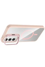 Joko Samsung Galaxy S24 FE Remim Lensli Magsafe Standlı Kapak - Pembe - Görsel 2