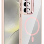 Joko Samsung Galaxy S24 FE Remim Lensli Magsafe Standlı Kapak - Pembe
