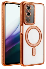 Uray store Xiaomi Redmi 15 4G Joke Simli Magneticsafe Kılıf - Turuncu