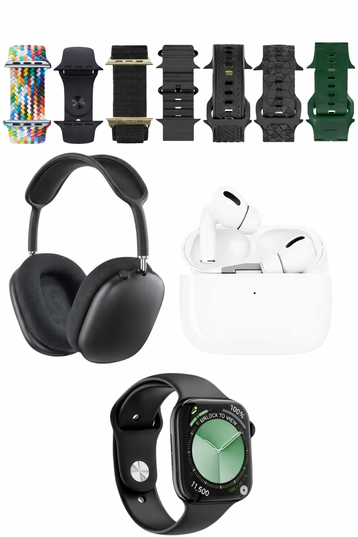 karler-bass-k32-kombo-7-adet-kordon-akilli-saat-airpods-kulaklik-kafa-ustu-kablosuz-kulaklik-set-siyah-default Karler Bass K32 Kombo 7 Adet Kordon Akıllı Saat Airpods Kulaklık Kafa Üstü Kablosuz Kulaklık Set - Siyah - Görsel 1