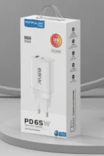 Konfulon C99Q 65W PD Destekli Type-C ve USB Çift Çıkışlı Hızlı Şarj Adaptörü - Beyaz - Görsel 4