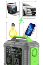 Konfulon CN04 Powerbank 300W 60.000 mAh 5W Led Işıklı Kamp Şarj PD 60W - Gri - Görsel 4