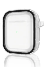 Movenchy Apple Airpods 4 (4.nesil) Shiny Şeffaf Kılıf - Siyah