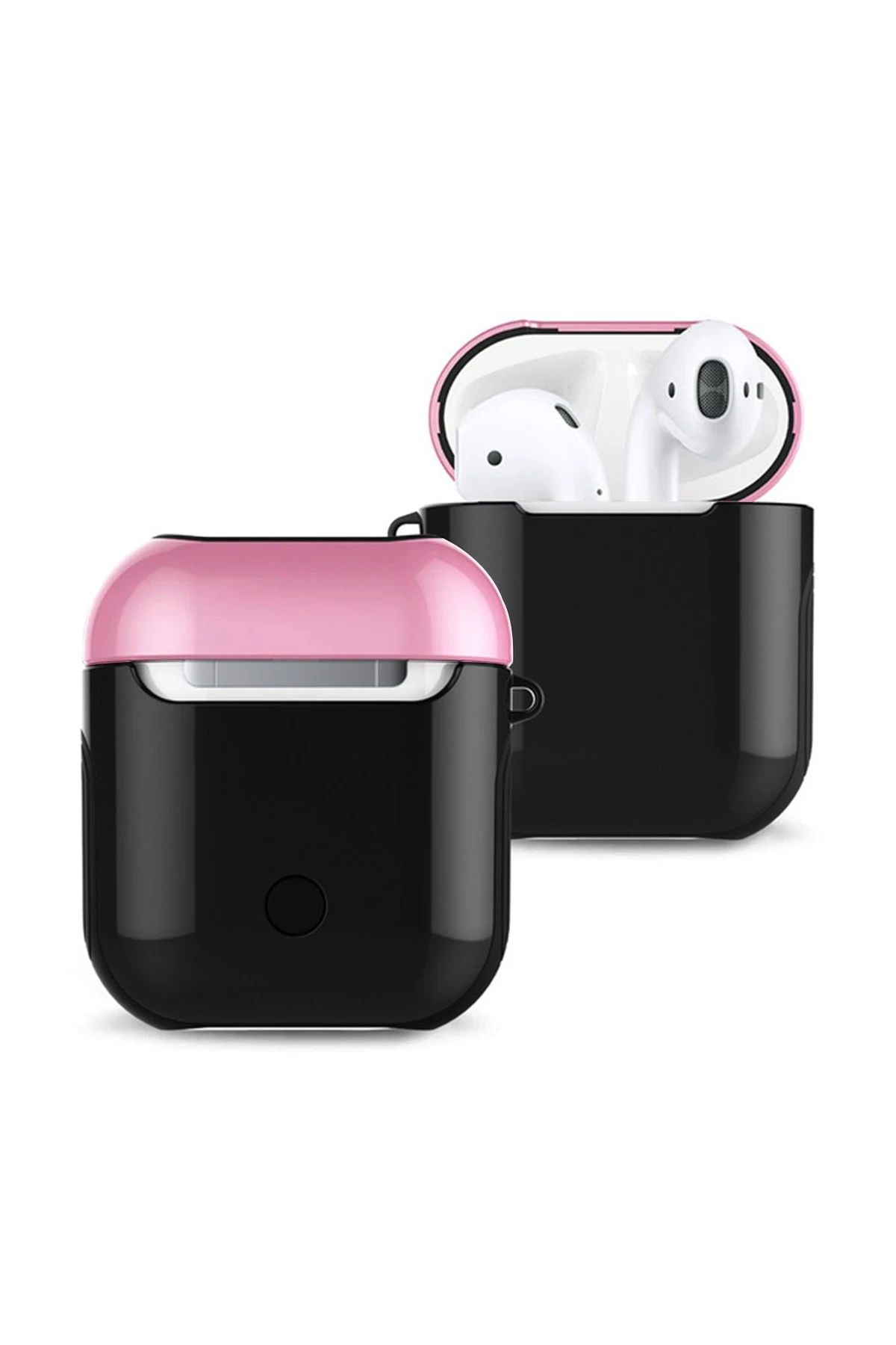 newface-airpods-2-2nesil-3in1-kilif-siyah-pembe-default Uray store Apple Airpods 2 (2.nesil) 3in1 Kılıf - Siyah-Pembe - Görsel 1