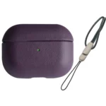 Uray store Apple Airpods 3 (3.nesil) 405 Deri Kılıf - Mor