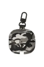 Uray store Apple Airpods Pro 2 (2.nesil) Çanta Kamuflaj Deri Kılıf - Gri