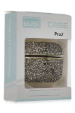 Uray store Apple Airpods Pro 2 (2.nesil) Luz Taşlı Kılıf - Siyah - Görsel 4
