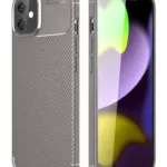 Uray store Apple iPhone 11 Kılıf Auto Focus Karbon Kapak - Gri