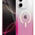Uray store Apple iPhone 12 Pummel Shiny Magsafe Kapak - Pembe