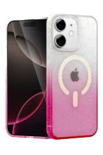 Uray store Apple iPhone 12 Pummel Shiny Magsafe Kapak - Pembe