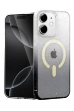 Uray store Apple iPhone 12 Pummel Shiny Magsafe Kapak - Siyah