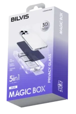 Uray store Apple iPhone 13 Pro Max Bilvis 5in1 5D Magic Hayalet Cam Ekran Koruyucu - Siyah