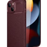 Uray store Apple iPhone 14 Kılıf Auto Focus Karbon Kapak - Bordo