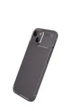Uray store Apple iPhone 14 Kılıf Auto Focus Karbon Kapak - Gri - Görsel 2