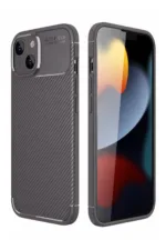 Uray store Apple iPhone 14 Kılıf Auto Focus Karbon Kapak - Gri
