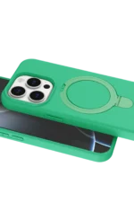 Uray store Apple iPhone 14 Pro Max Regal Magsafe Standlı Kapak - Yeşil - Görsel 4