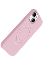 Uray store Apple iPhone 14 Regal Magsafe Standlı Kapak - Açık Pembe - Görsel 3