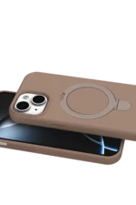 Uray store Apple iPhone 14 Regal Magsafe Standlı Kapak - Çöl Titanyum - Görsel 4