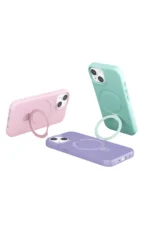 Uray store Apple iPhone 14 Regal Magsafe Standlı Kapak - Derin Mor - Görsel 5